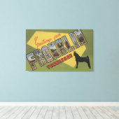 Franklin, Tennessee - Grote lettertjes Canvas Afdruk (Insitu (Houten vloer))
