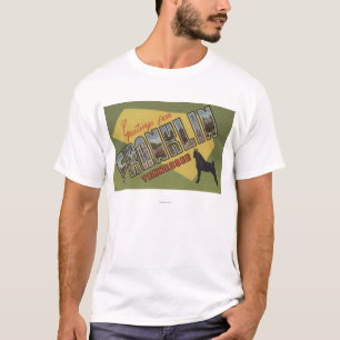 Franklin, Tennessee - Grote lettertjes T-shirt