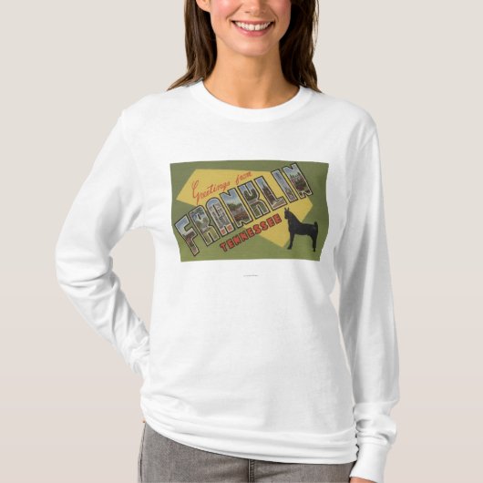 Franklin, Tennessee - Grote lettertjes T-shirt (Voorkant)