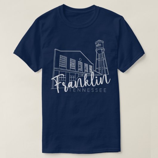 Franklin Tennessee Landmark Historic Southern Smal T-shirt (Design voorkant)