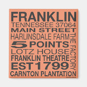 Franklin Tennessee Magnet (Voorkant)