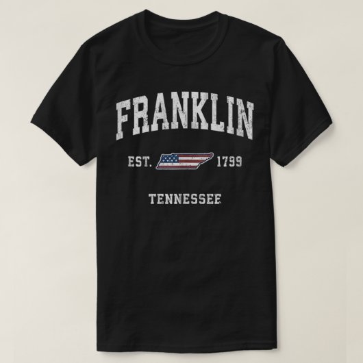 Franklin Tennessee TN  Amerikaanse Vlag Sport T-shirt (Design voorkant)