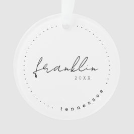 Franklin, Tennessee Travel United States Simple Ornament