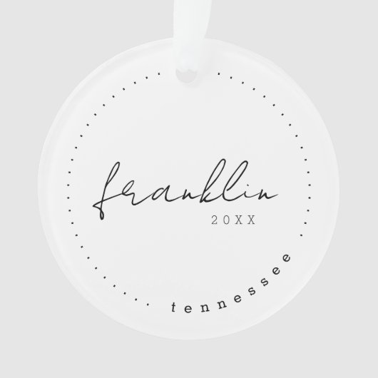Franklin, Tennessee Travel United States Simple Ornament (voorkant)