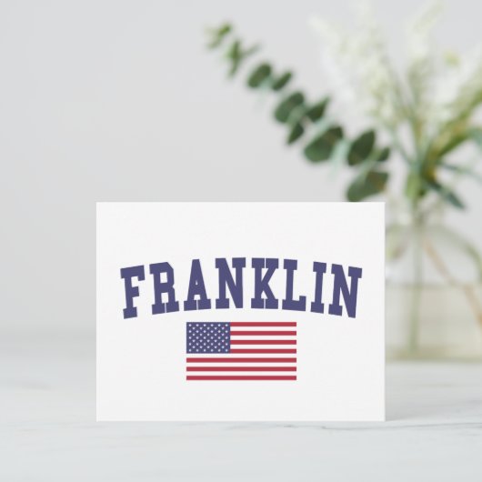 Franklin TN US Flag Briefkaart (Staand voorkant)