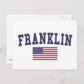 Franklin TN US Flag Briefkaart (Voorkant / Achterkant)