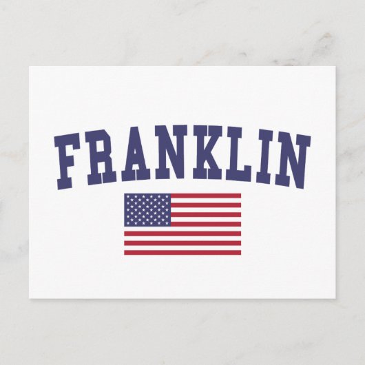 Franklin TN US Flag Briefkaart (Voorkant)