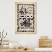  Franklin Typewriter Ad vanaf 1899 Poster (Keuken)