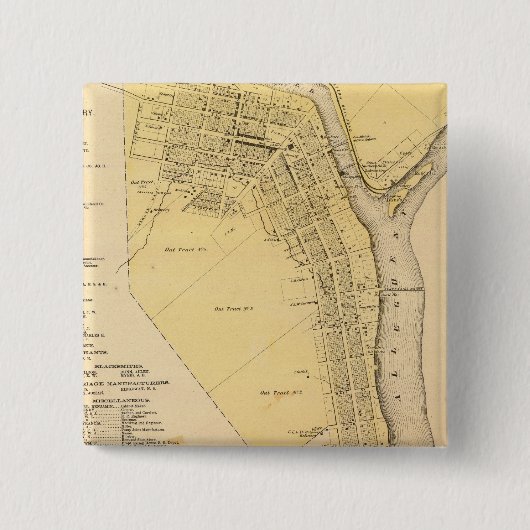 Franklin Vierkante Button 5,1 Cm (Voorkant)