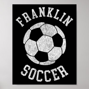 Franklin Voetbal Retro Versleten 90's Vintage  Poster