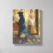 Franklin's aankomst in Philadelphia door N.C. Wyet Canvas Afdruk (Voorkant)