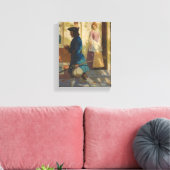 Franklin's aankomst in Philadelphia door N.C. Wyet Canvas Afdruk (Insitu (Woonkamer))