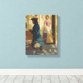 Franklin's aankomst in Philadelphia door N.C. Wyet Canvas Afdruk (Insitu (Houten vloer))