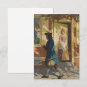 Franklin's aankomst in Philadelphia door N.C. Wyet Informatiekaartje (Voorkant / Achterkant)