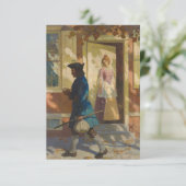 Franklin's aankomst in Philadelphia door N.C. Wyet Informatiekaartje (Staand voorkant)