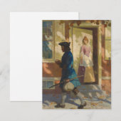 Franklin's aankomst in Philadelphia door N.C. Wyet Notitiekaartje (Voorkant / Achterkant)