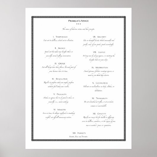 Franklin's advies poster (Voorkant)