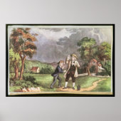 Franklin's experiment in elektriciteit poster (Voorkant)