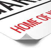 Franklins Gardens Stadium Street Sign Poster (Hoek)