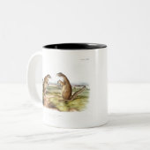 Franklin's Marmot Squirrel Camping Gear Deco Gifts Tweekleurige Koffiemok (Voorkant links)