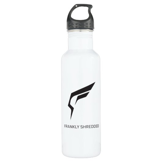 Frankly Shredded Water Fles (wit) (Voorkant)