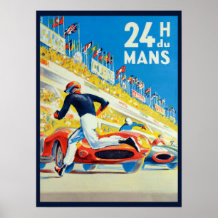 "Frankreich: 1923/heute - 24h Rennen von Le Mans Poster