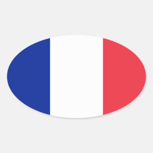 Frankreich Flagge Ovale Sticker (Voorkant)