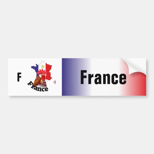 Frankreich - France Autoaufkleber Bumpersticker (Voorkant)
