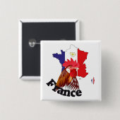 Frankreich France Francia Button (Voorkant /achterkant)
