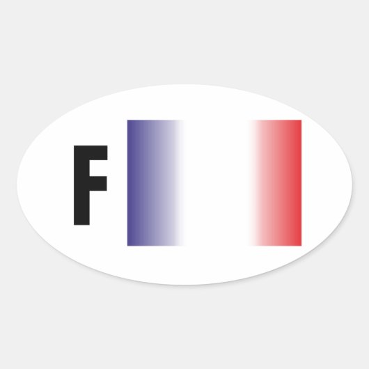 Frankreich - France Kleber Ovale Sticker (Voorkant)