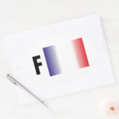 Frankreich - France Kleber Ovale Sticker (Envelop)