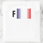 Frankreich - France Kleber Ovale Sticker (Tas)