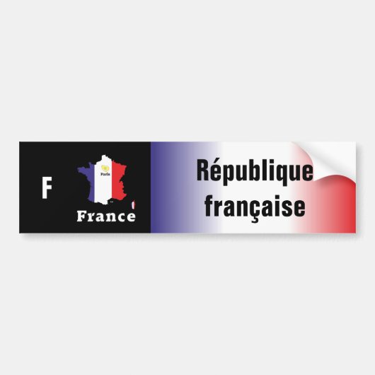 Frankreich - Frankrijk Autoaufkleber Bumpersticker (Voorkant)