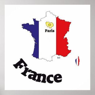 Frankreich, Frankrijk, Francia Poster