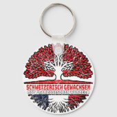 Frankreich Französch Schweizer Schweiz Baum Sleutelhanger (Achterkant)