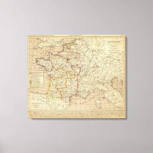 Frankrijk 1270 a 1328 canvas afdruk (Voorkant)
