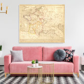 Frankrijk 1270 a 1328 canvas afdruk (Insitu (Woonkamer))