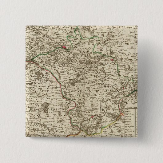 Frankrijk 14 vierkante button 5,1 cm (Voorkant)