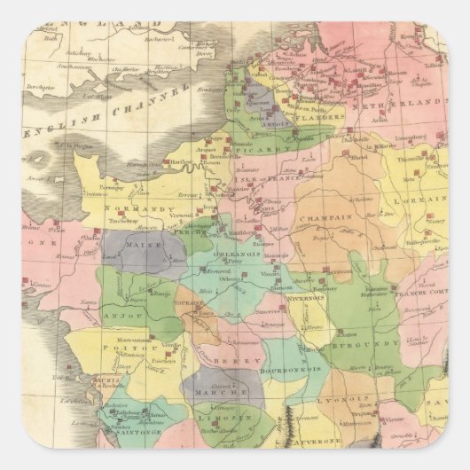 Frankrijk 15 vierkante sticker (Voorkant)