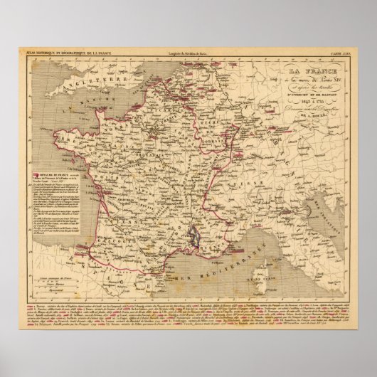 Frankrijk 1643 a 1715 poster (Voorkant)
