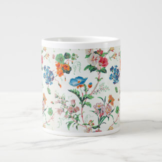 Frankrijk 1830 Bloem Antique Behang Grote Koffiekop