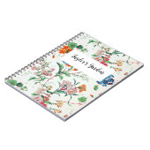 Frankrijk 1830 Delicate Bloemige Gebotaniseerde Ge Notitieboek (Linkerzijde)