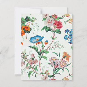 Frankrijk 1830 Wilde Bloemen Bloemrijke Victoriaan Notitiekaartje