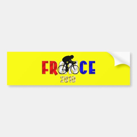 Frankrijk 2010 Fietsgeschenken voor fietsers Bumpersticker (Voorkant)