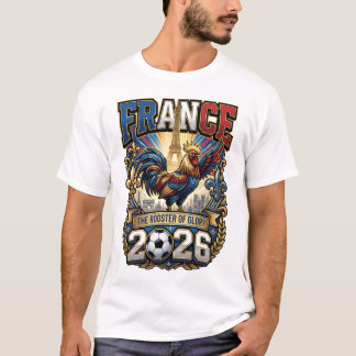 Frankrijk 2026 Persoonlijk Voetbal Fan T-Shirt Aan