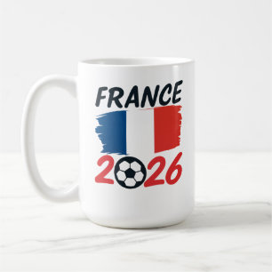 Frankrijk 2026 Voetbal Fan Design Vlag Kleuren Koffiemok