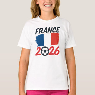 Frankrijk 2026 Voetbal Fan Design Vlag Kleuren T-shirt
