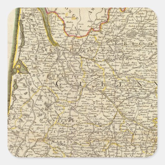 Frankrijk 20 vierkante sticker (Voorkant)