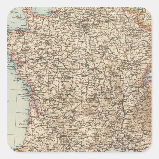 Frankrijk 21 vierkante sticker (Voorkant)