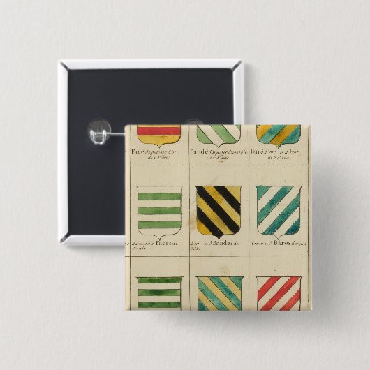 Frankrijk 22 vierkante button 5,1 cm (Voorkant /achterkant)